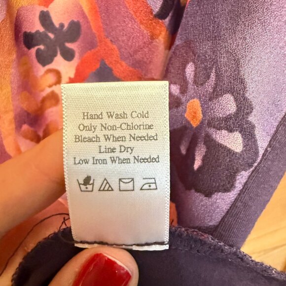 Coldwater Creek Sleeveless Purple Abstract Floral Top - XL - Picture 4 of 7